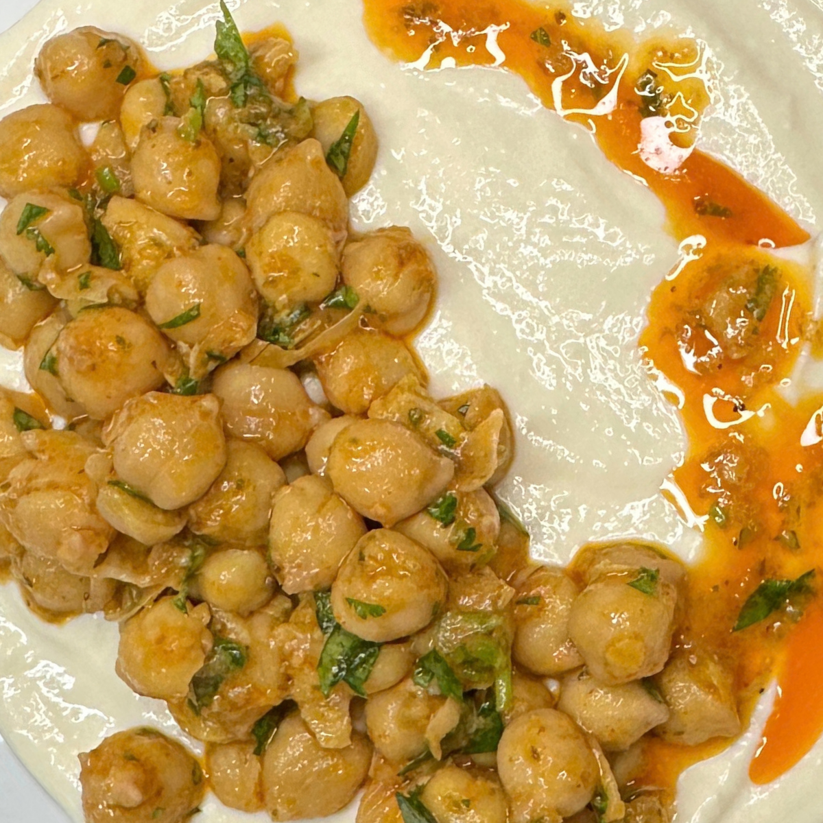 Marinated Chickpeas & Whipped Feta