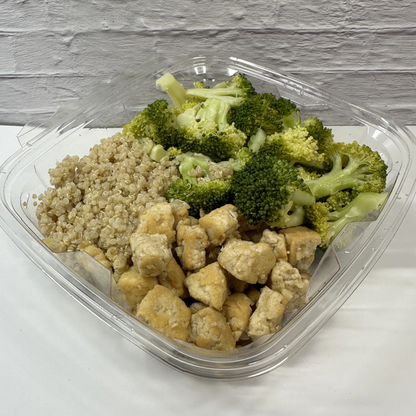 Honey Garlic Tofu with Broccoli and Quinoa